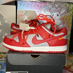 NIKE OFF WHITE DUNK UNIVERSITY RED