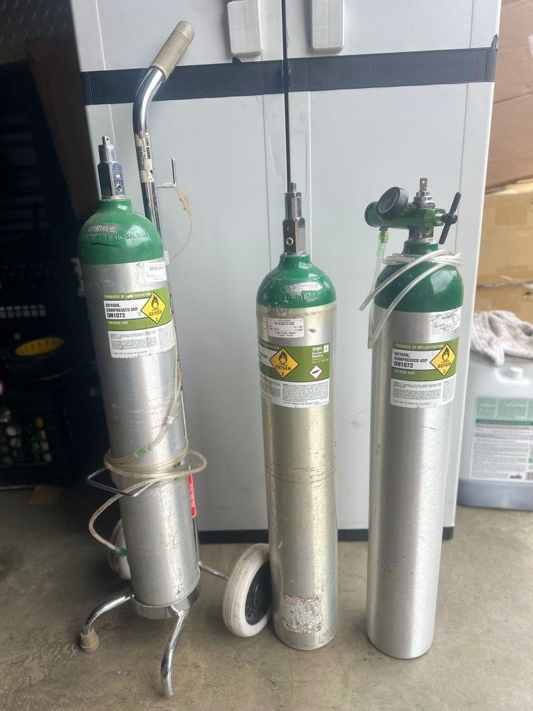 Empty Aluminum Medical Oxygen Cylinder Tank