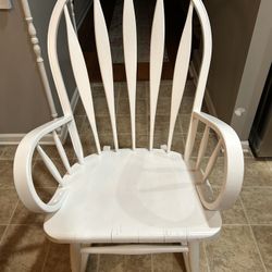 Solid Wood White Rocking Chair