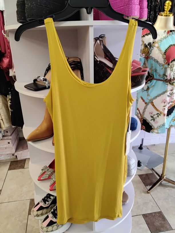 Dull/Dark Yellow Dress 