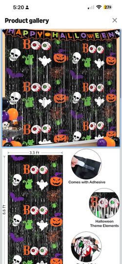 Halloween Foil Fringe Curtains