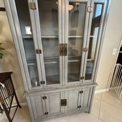 Vintage Cabinet With Brass Hardware
