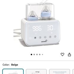  Grownsy - Calentador de biberones rápido 10 en 1, control preciso de temperatura, con pantalla LCD,
