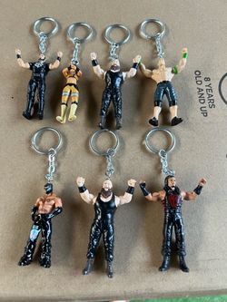 WWE Wrestler Figure Keychains Set of 7 all for $15