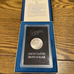 2 GSA Uncirculated Carson City Morgan Silver Dollar Coins