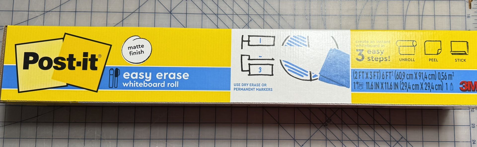 Post it Easy Erase Whiteboard Roll (2ft X 3ft)