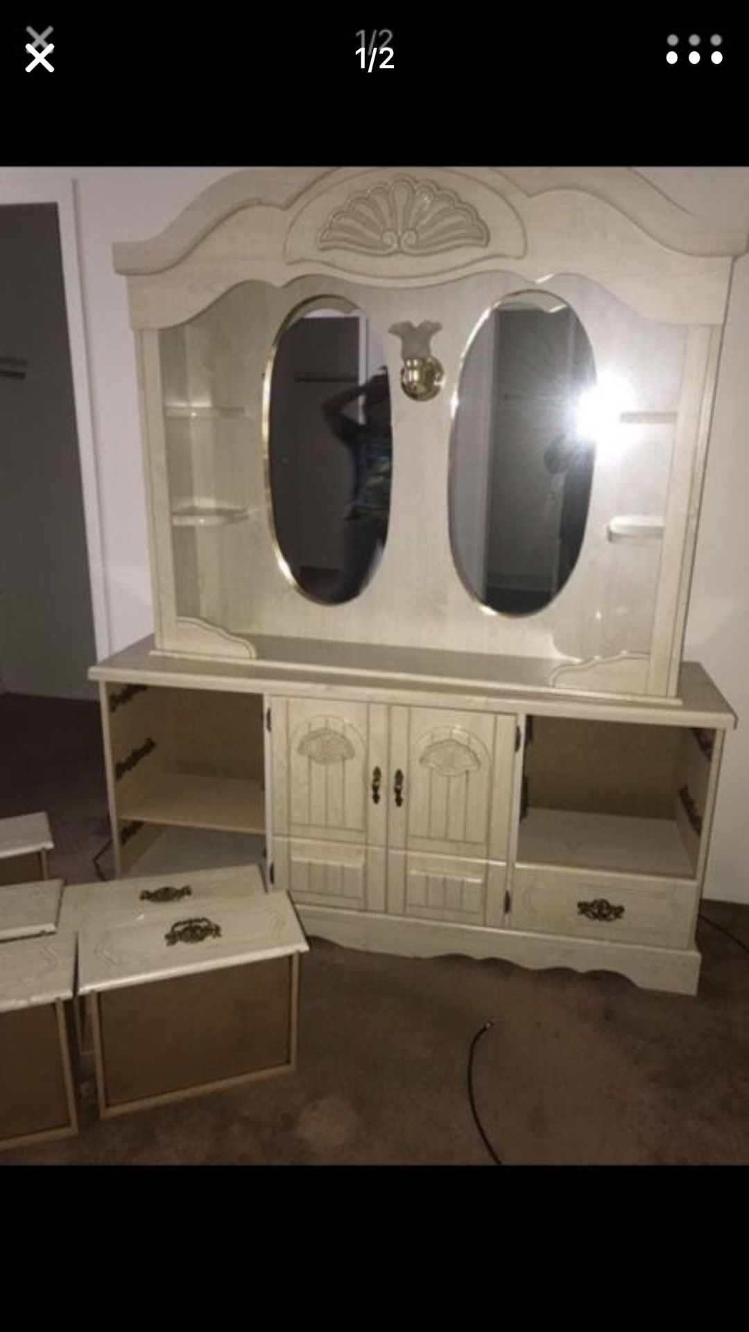 Large two piece dresser
