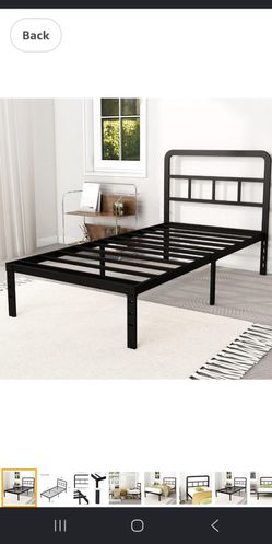2 metal  platform  twin bed frames