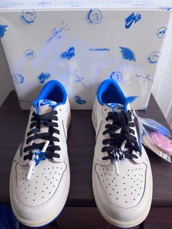 Jordan 1 Retro Low OG SP "Fragment x Travis Scott Sail Military Blue"