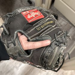Black Rawling PROJP20M RH Catcher's Baseball Glove (Used