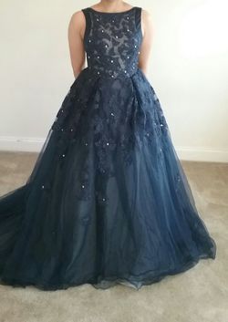 Size 8 Princess Ball Gown Navy Blue with Sparkles