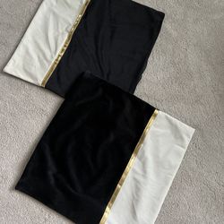 Black White And Gold Cushion Covers 