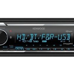 KENWOOD KMM-BT732HD Bluetooth Car Stereo with USB Port, AM/FM Radio, MP3 Player, Multi Color LCD, HD Radio, Detachable Face, Built in Amazon Alexa, Co