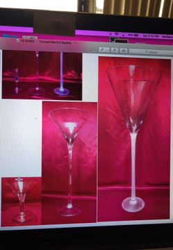 Martini vases floral party decorations decor wedding