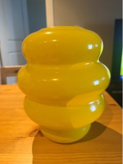 Ikea vase glass yellow