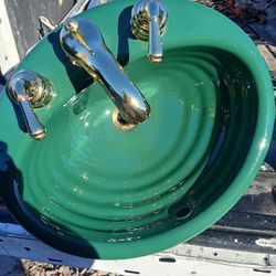 Kohler Sink Green Brass Metal 24 X18