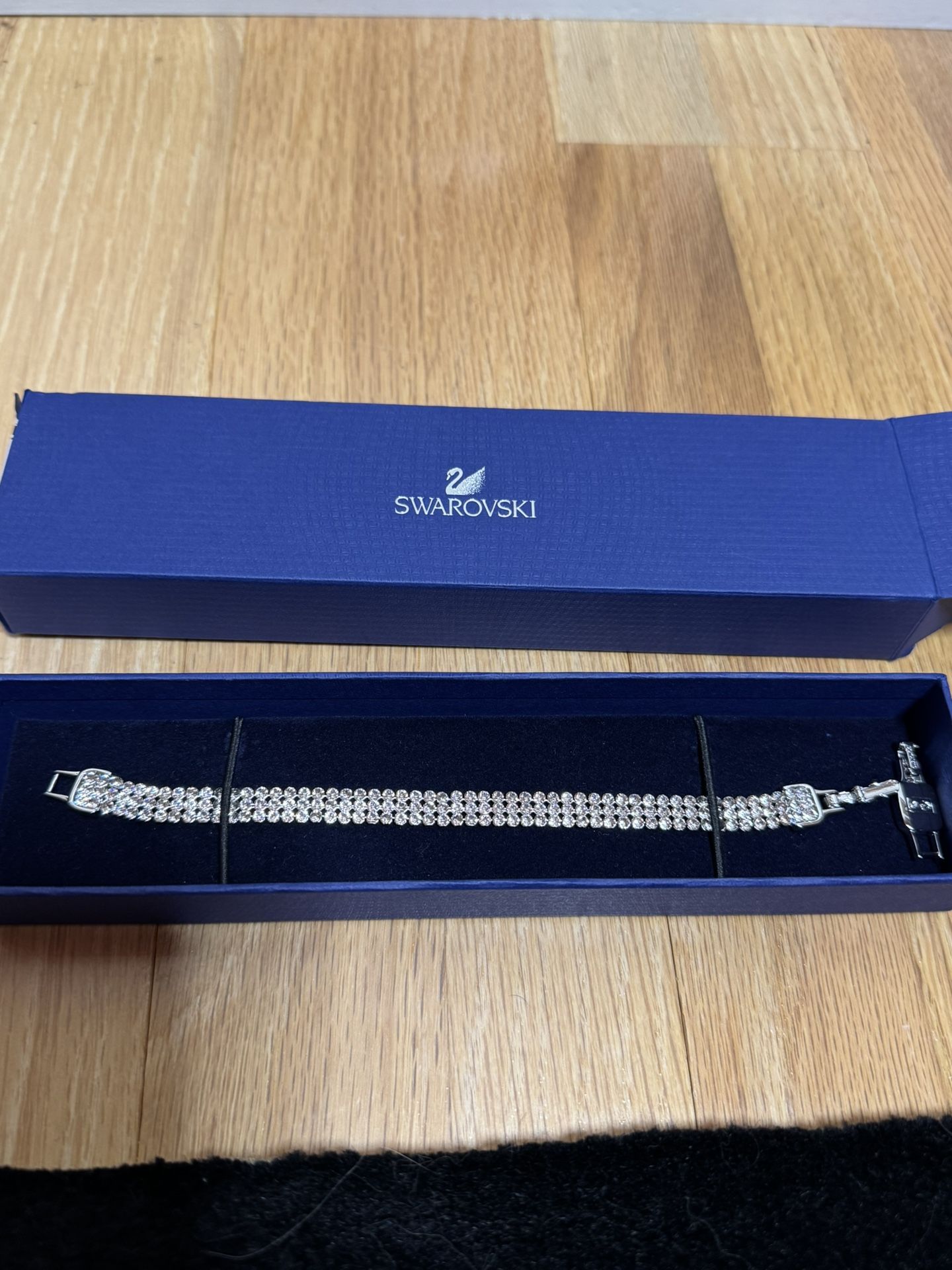 Swarovski Silver Tennis Bracelet with Clear Crystals