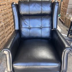 Ergonomic High Wingback Recliner Chair Leather