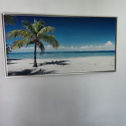 Beach Scene Framed Canvas Art