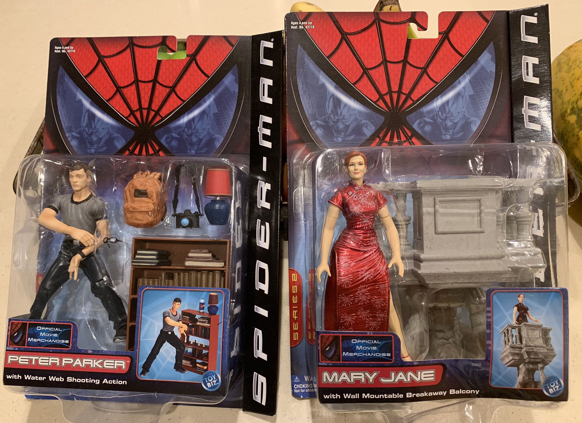 2002 Spiderman PETER PARKER and MARYJANE Figures 6" Series 2 ToyBiz NEW