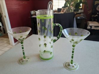 Martini Pitcher and Glass Set