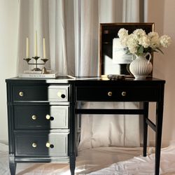 Beautiful Black Desk By Basset Furniture 