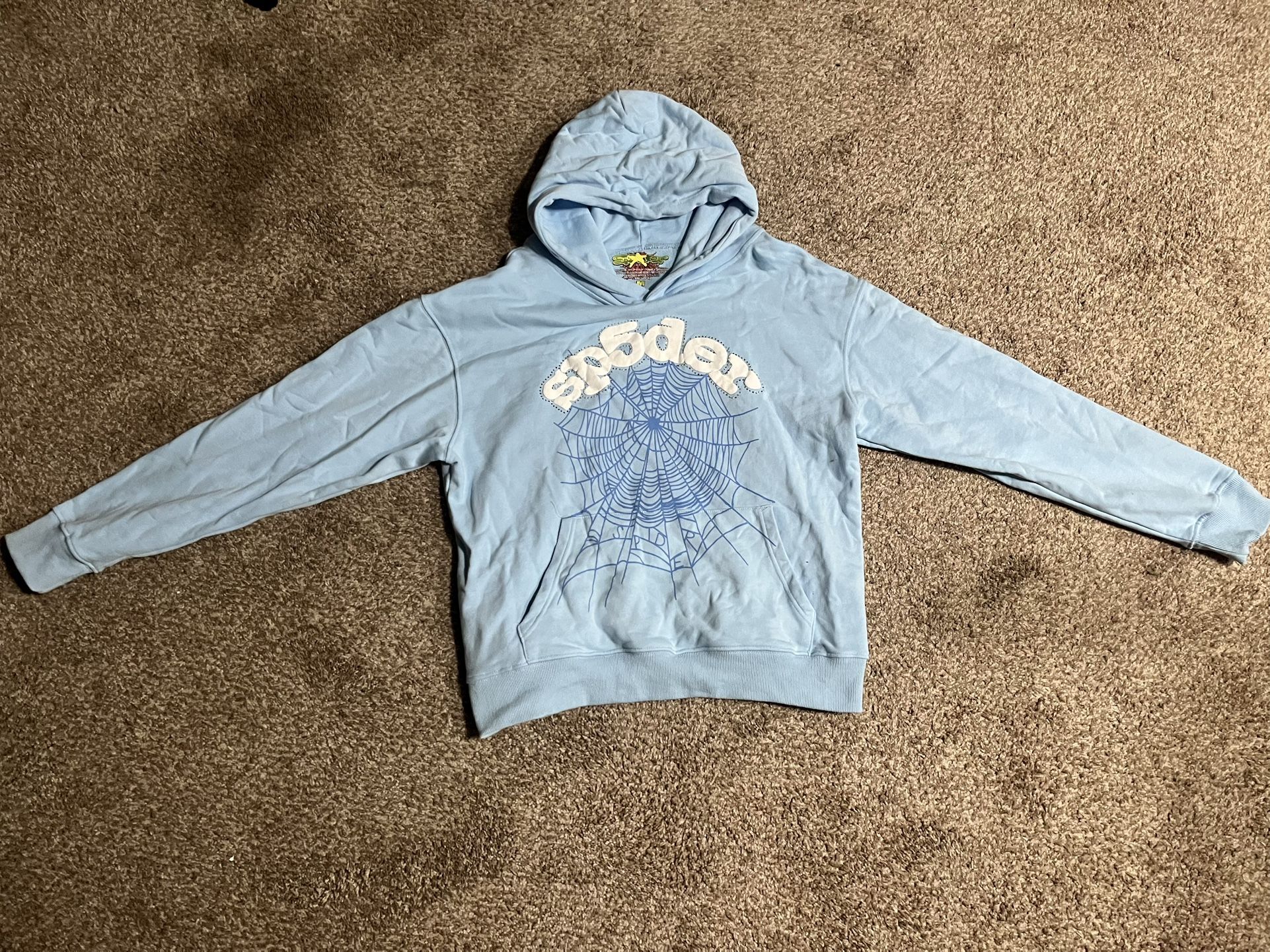 Sp5der Web Hoodie Sky Blue π Limited Drop β Size M β Fast Shipping