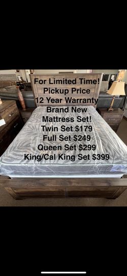 Mattress sets available in all sizes!