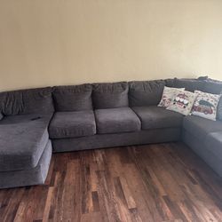 Large Sectional With Ottoman. 
