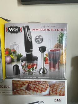 Parini - 2 Speed Electric Immersion Blender with Accessories New In Box.