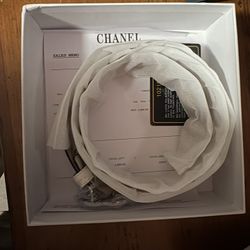 White Chanel Womans Belt New