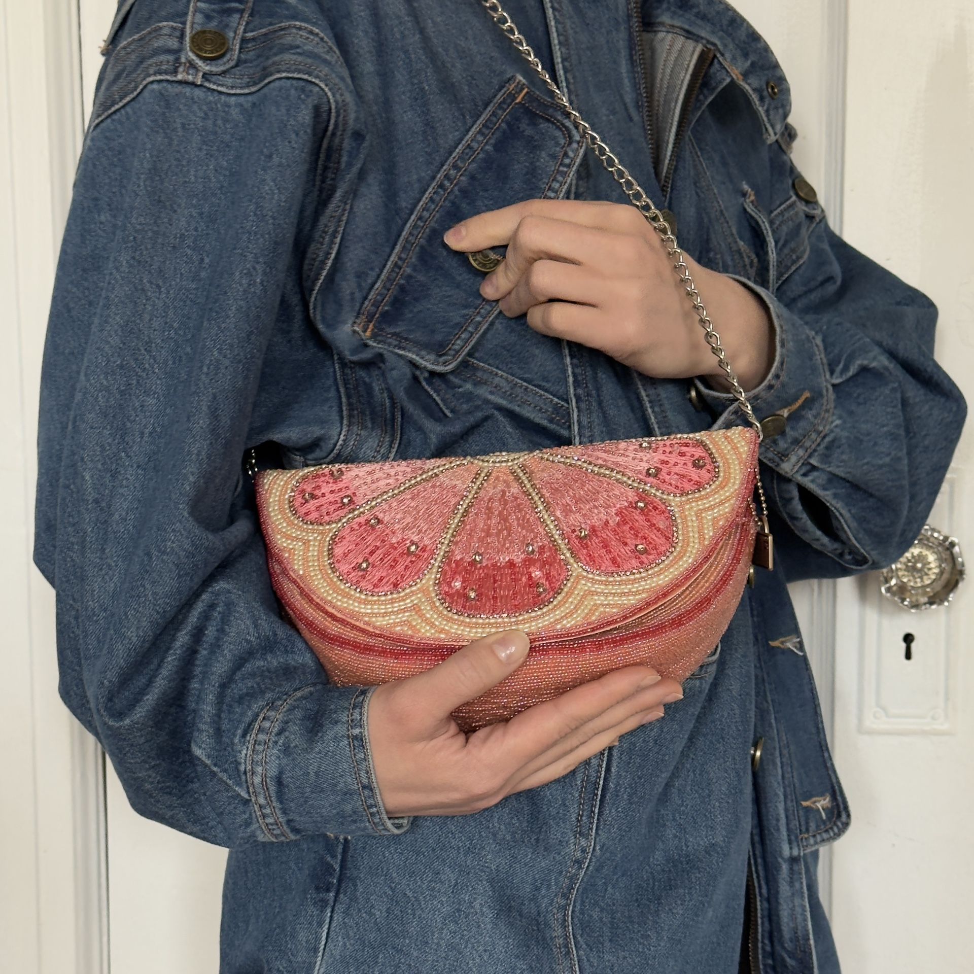 Handbag  Pink Citrus In Paradise  Mary Frances