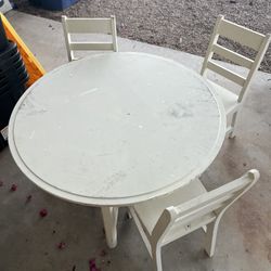Kids Table And 3 Chairs