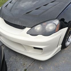 Acura Rsx Type S Carbon Fiber Hood & Aftermarket Bumper