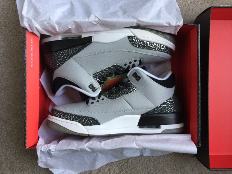 BNIB 2014 NIKE AIR JORDAN 3 RETRO 136064-004 WOLF GREY AJ3 Mens Size: 10