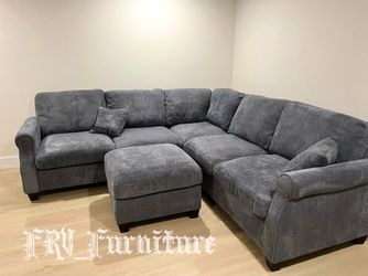 New sectional dark gray