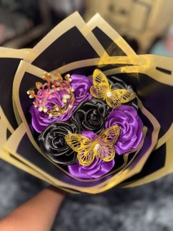 Black and Purple Eternal Bouquet 