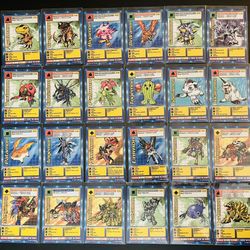 Digimon Bandai Trading Cards From 1999 “Starter 1” And “Booster 1” Collection