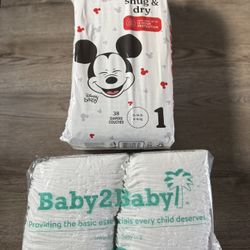 Diapers Size 1 And Newborn 