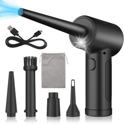 Compressed Air, Electric Air Duster, 6000mAh Rechargeable Air Duster 51000 RPM Three-Speed Powerful Air Blower for Cleaning Computer, Laptop, Interior