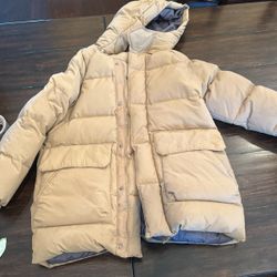 Girls Tan Puffer Jacket