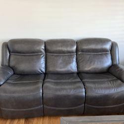 Recliner Leather Sofa 