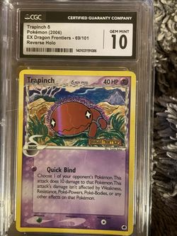 Two Pokemon Graded Cards Trapinch CGC 10
