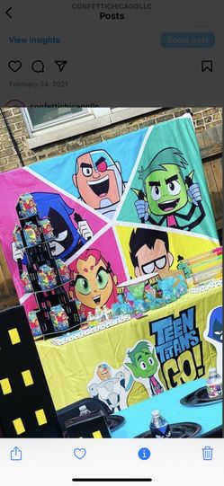 Backdrop And Table cover - Teen Titans go