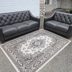Macy's Leather Sofa Set Delivery Available 🚚