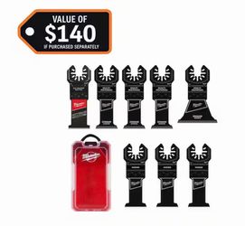 Milwaukee Oscillating Multi-Tool Blade Set (8-Piece) lot of 10