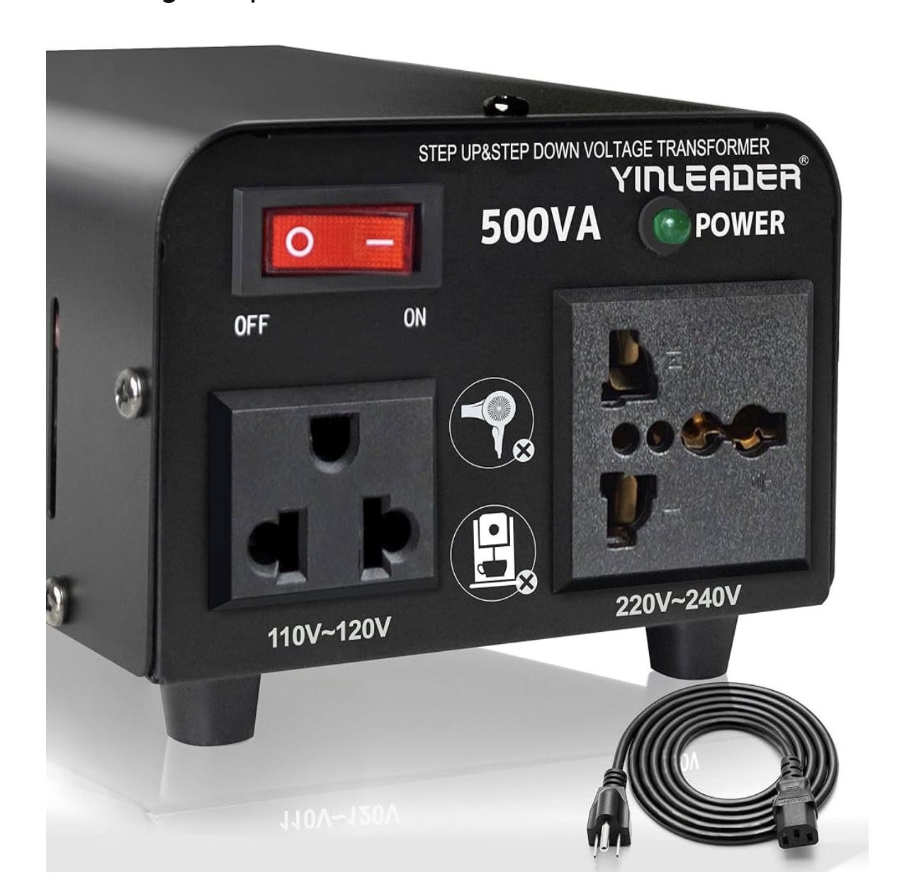 Yinleader 500W Voltage Transformer Power Converter