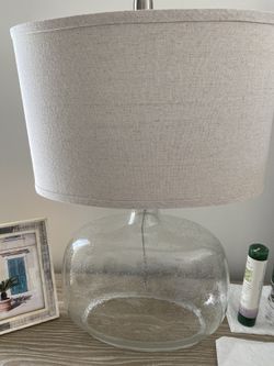 Lulu and Georgia clear bubble detail lamps - set of 2!