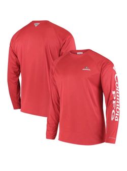 New Columbia Georgia Bulldogs Omni-Shade Raglan Long Sleeve Size Large