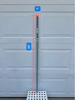 48" Metal wall rails for wardrobes/shelves